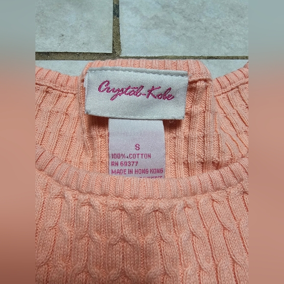 Crystal kobe sweater knit top shell sleeveless tank small - Picture 2 of 3